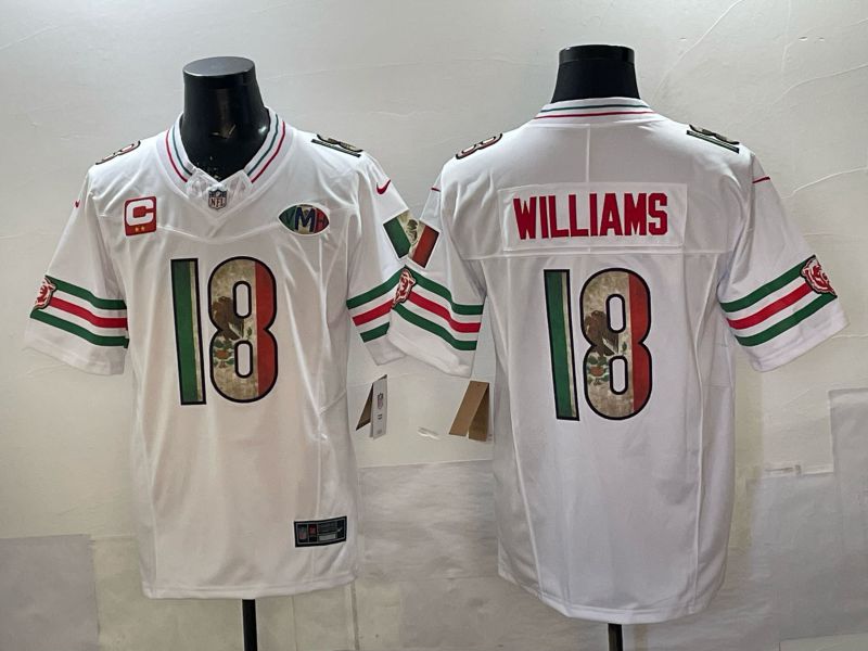 Men 2026 Chicago Bears #18 Williams white 3th generations Nike Limited NFL Jersey style 001->chicago bears->NFL Jersey